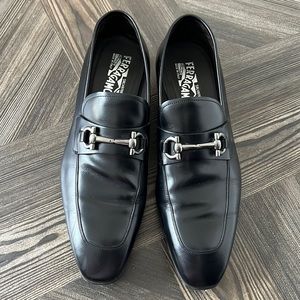 Salvatore Ferragamo Black Loafers